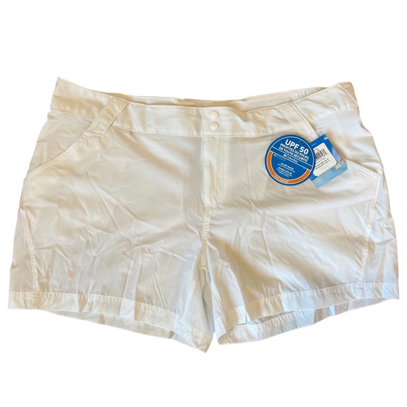 Womens NWT‎ Columbia PFG Omni-Shade White Shorts sz 20W - Picture 1 of 4
